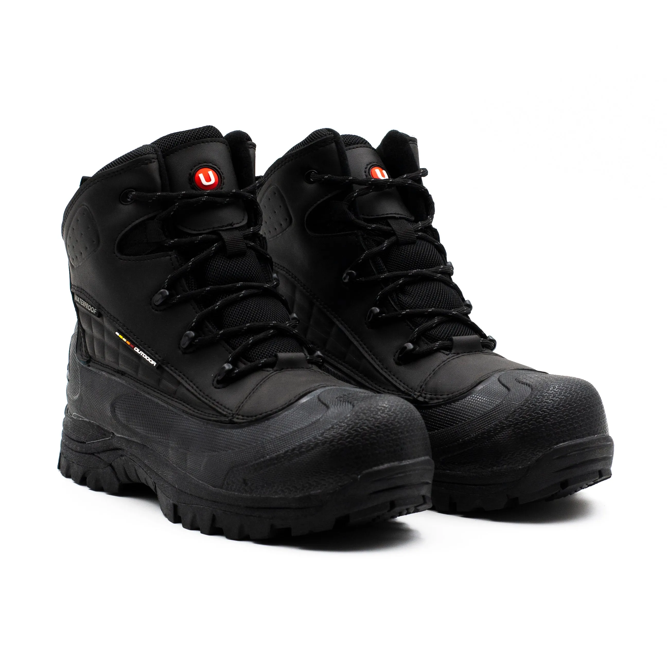 Unisport botin outdoor hombre waterproof color negro
