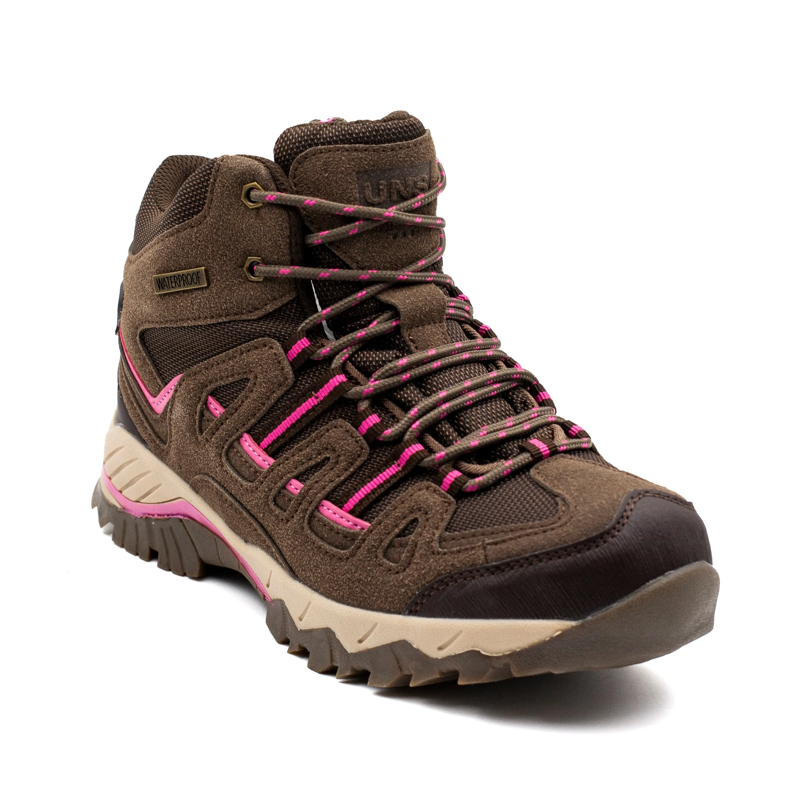 Unisport Botín mujer outdoor waterproof color café rosa