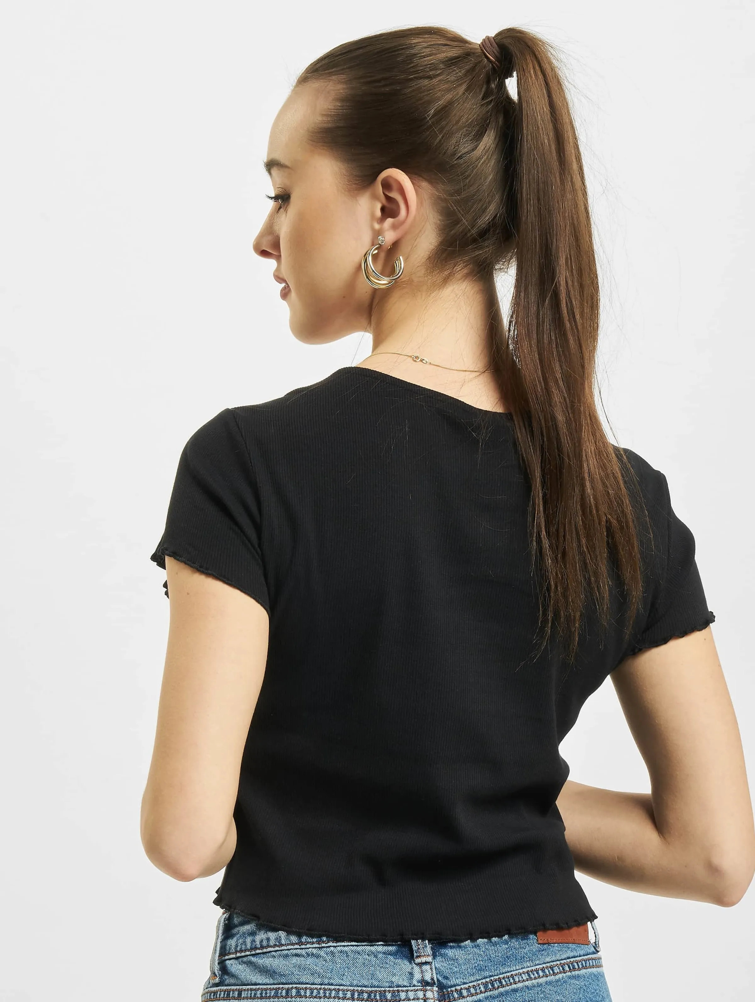 Urban Classics Cropped Button Up Rib