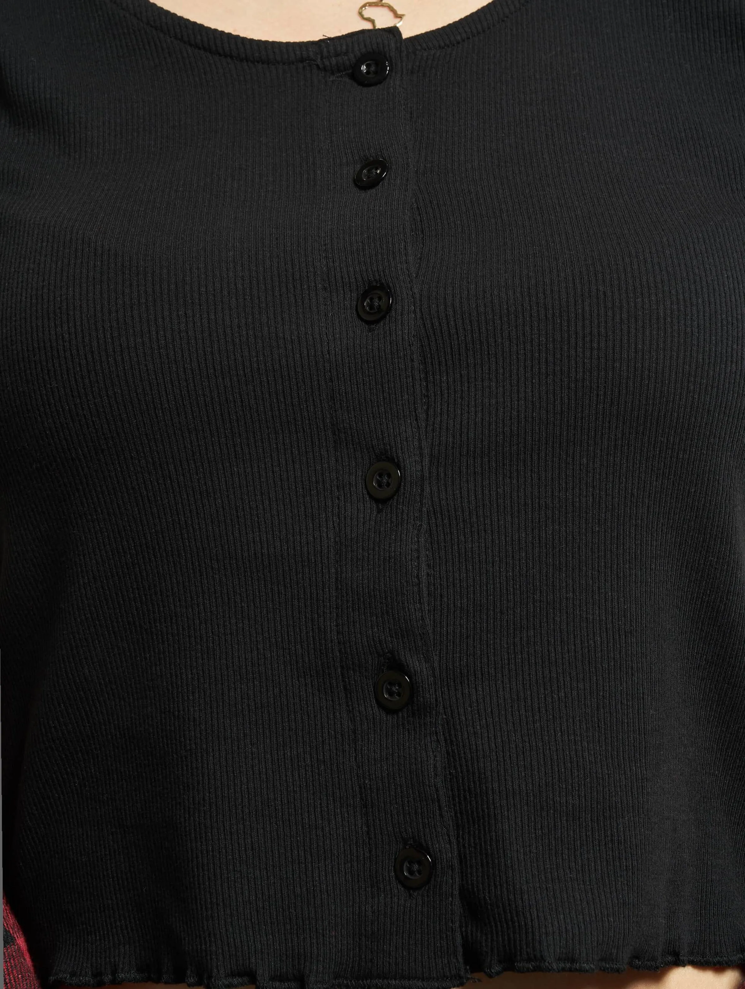 Urban Classics Cropped Button Up Rib