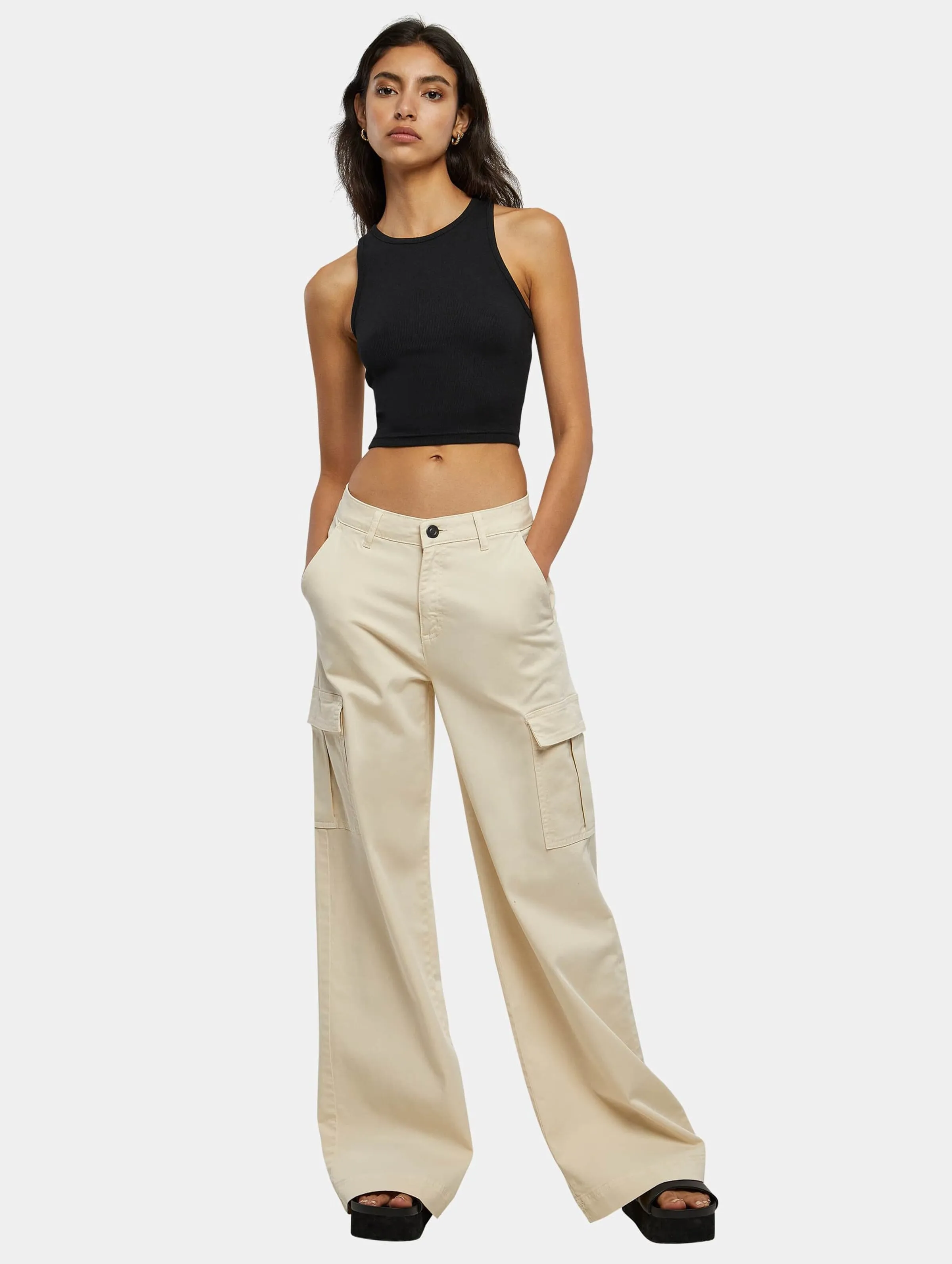 Urban Classics High Waist Wide Leg Twill