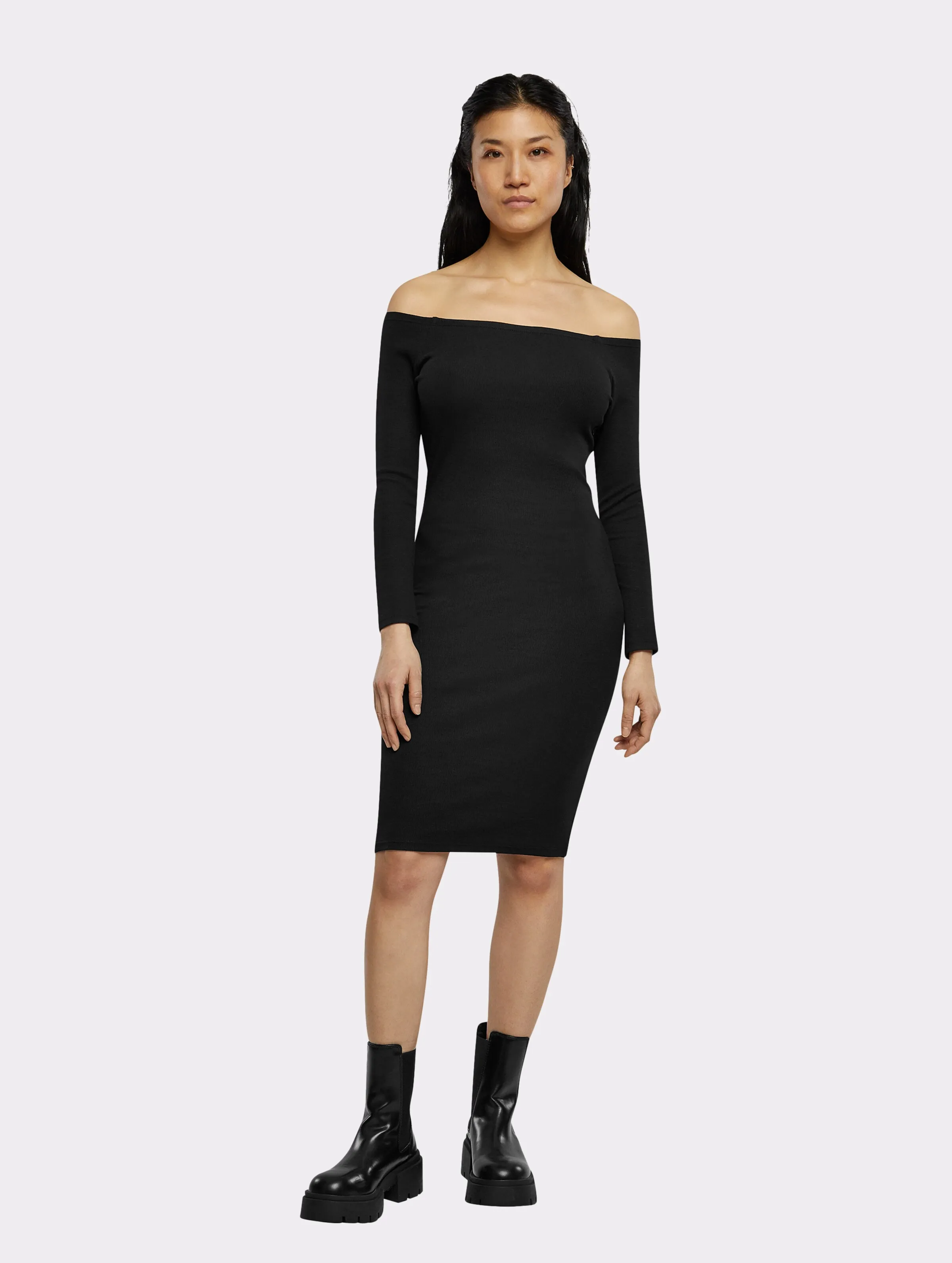 Urban Classics Off Shoulder Longsleeve Rib