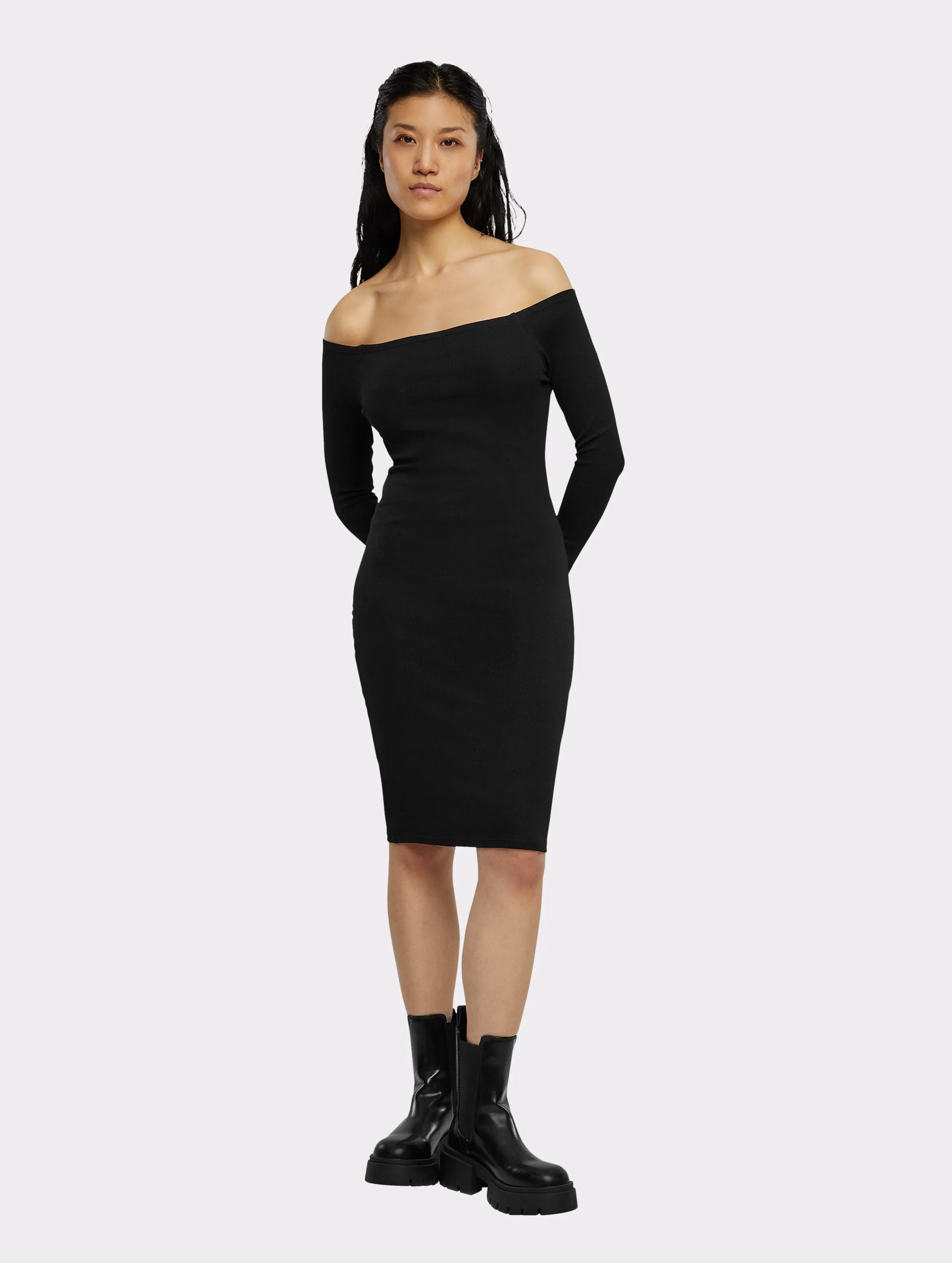 Urban Classics Off Shoulder Longsleeve Rib