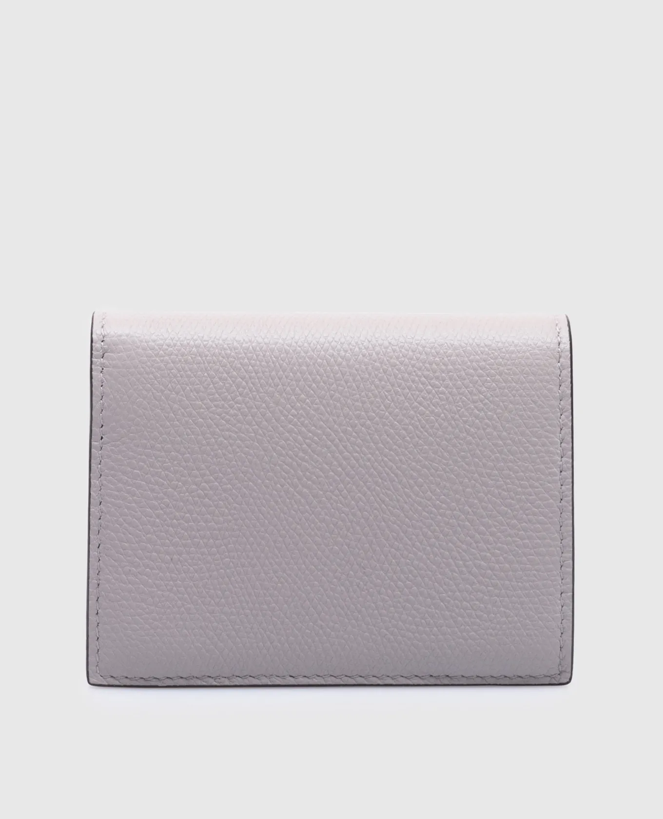 Valentino Gray leather wallet with VLogo Signature logo