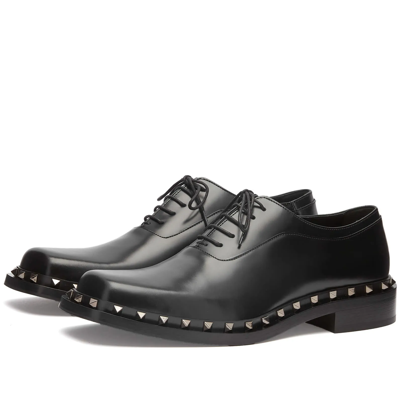 Valentino Men's Rockstud Derby in Black, Size UK 10 | END. Clothing