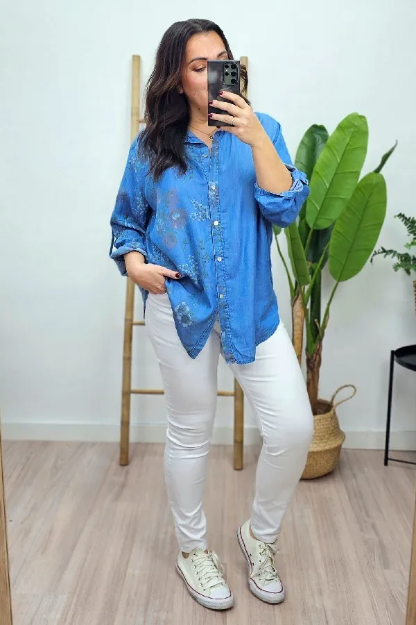 Vaquero Push Up Blanco