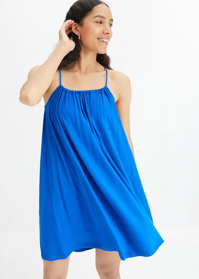 Vestido de punto de viscosa sostenible Azul ártico
