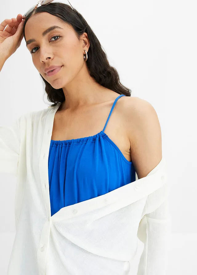 Vestido de punto de viscosa sostenible Azul ártico