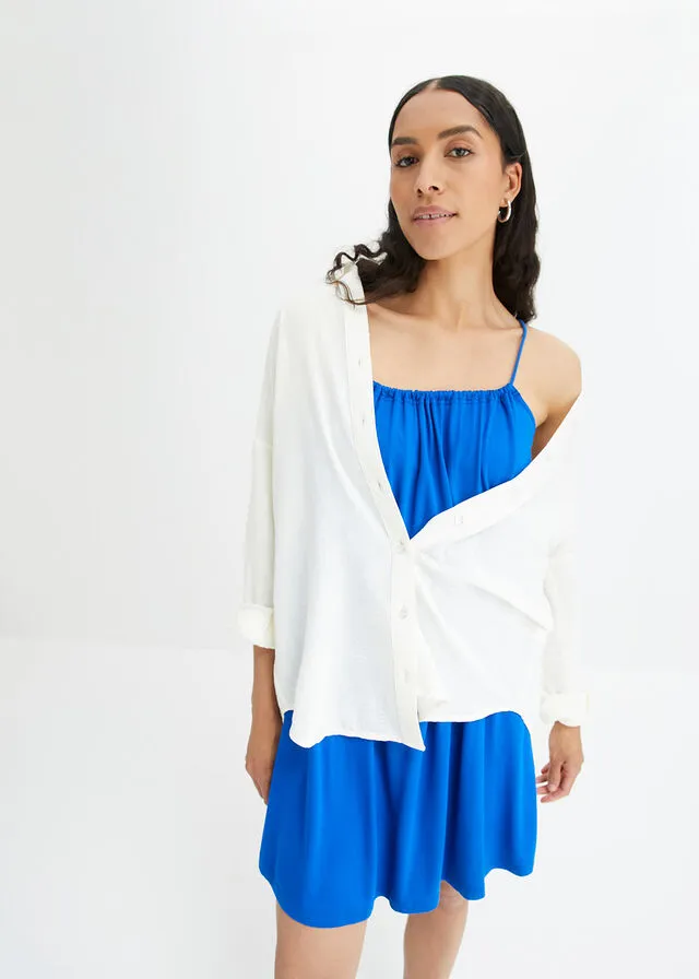 Vestido de punto de viscosa sostenible Azul ártico