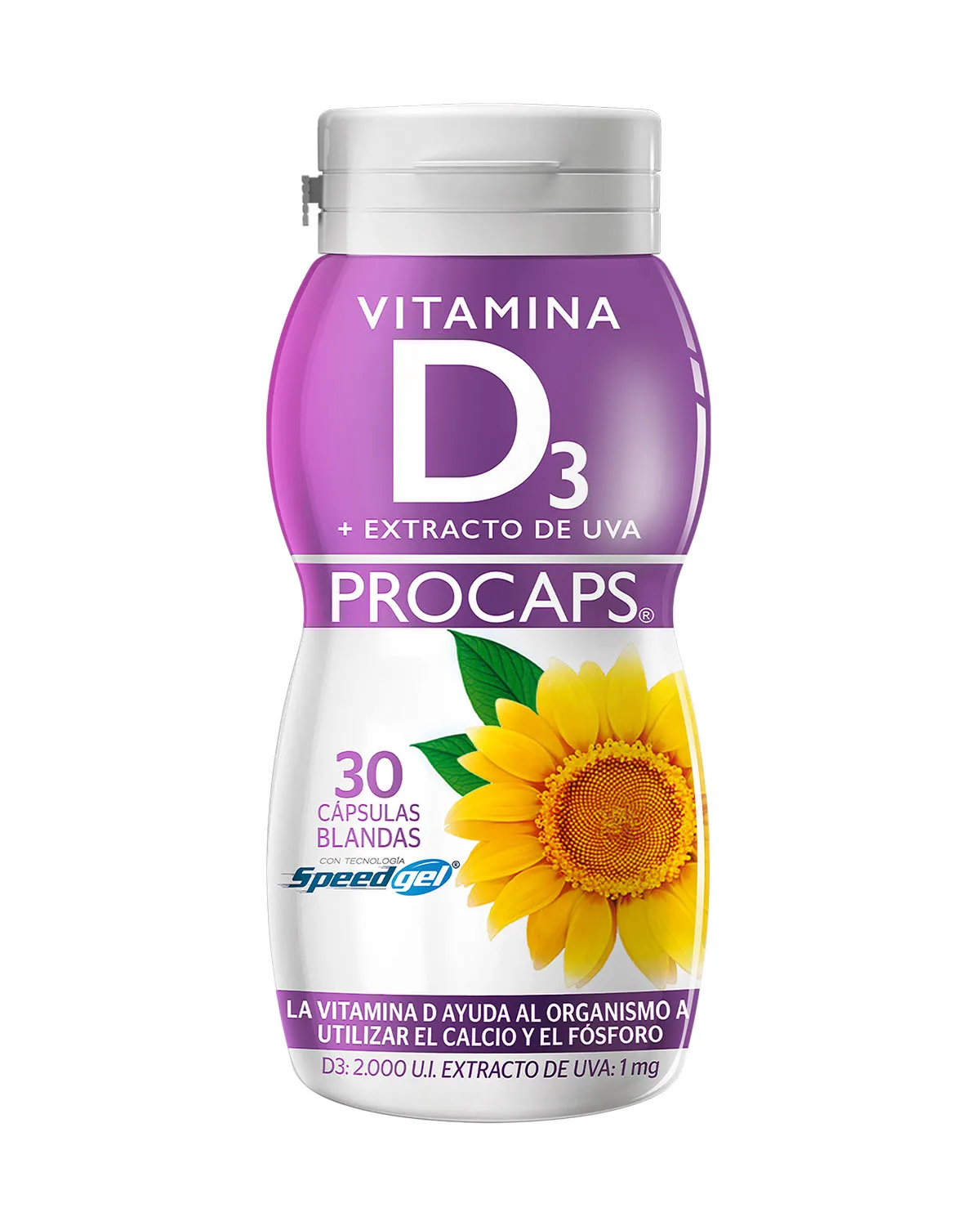 VIT D3 + Extracto de Uva Frasco x30 Cápsulas Líquidas