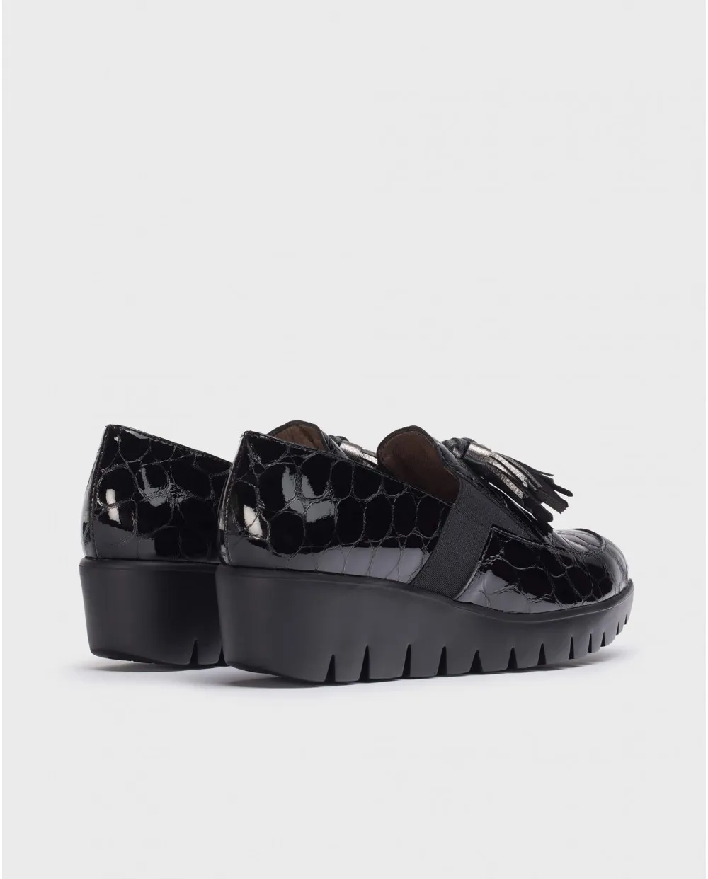 WONDERS MOCASíN FLY BORLAS NEGRO COCO CHAROL C33254