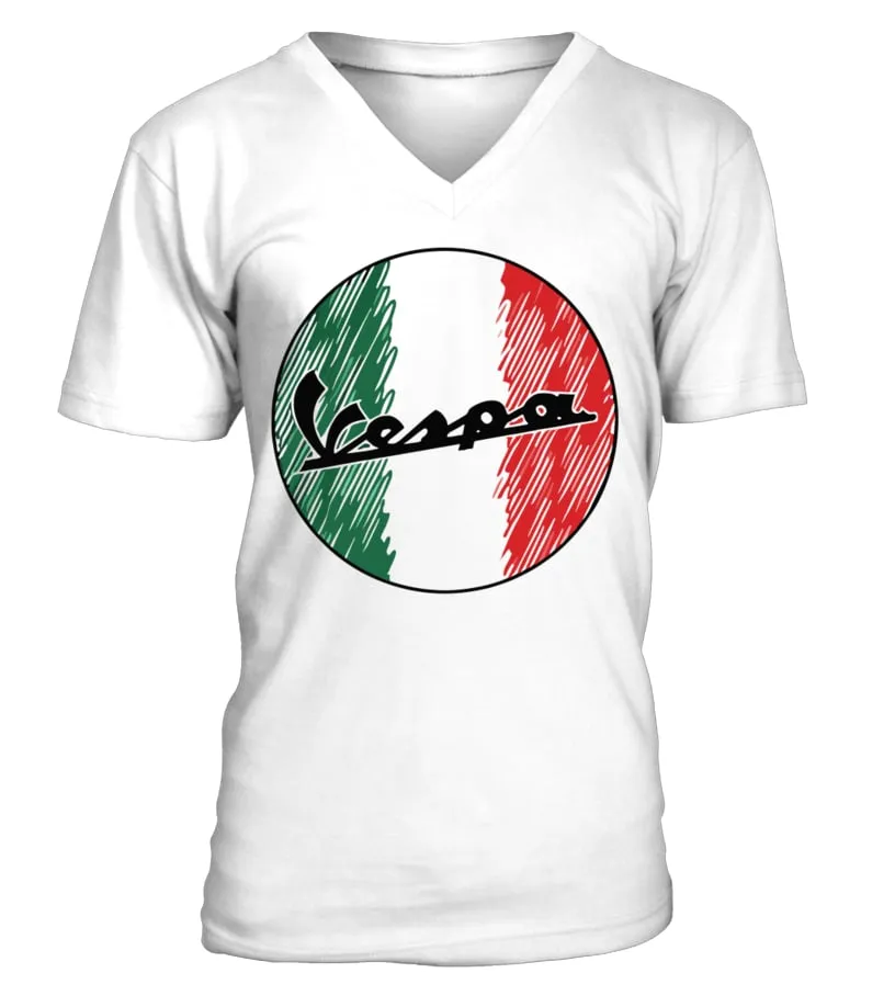 WT Vespa Scooter (6) Camiseta cuello en V Unisex