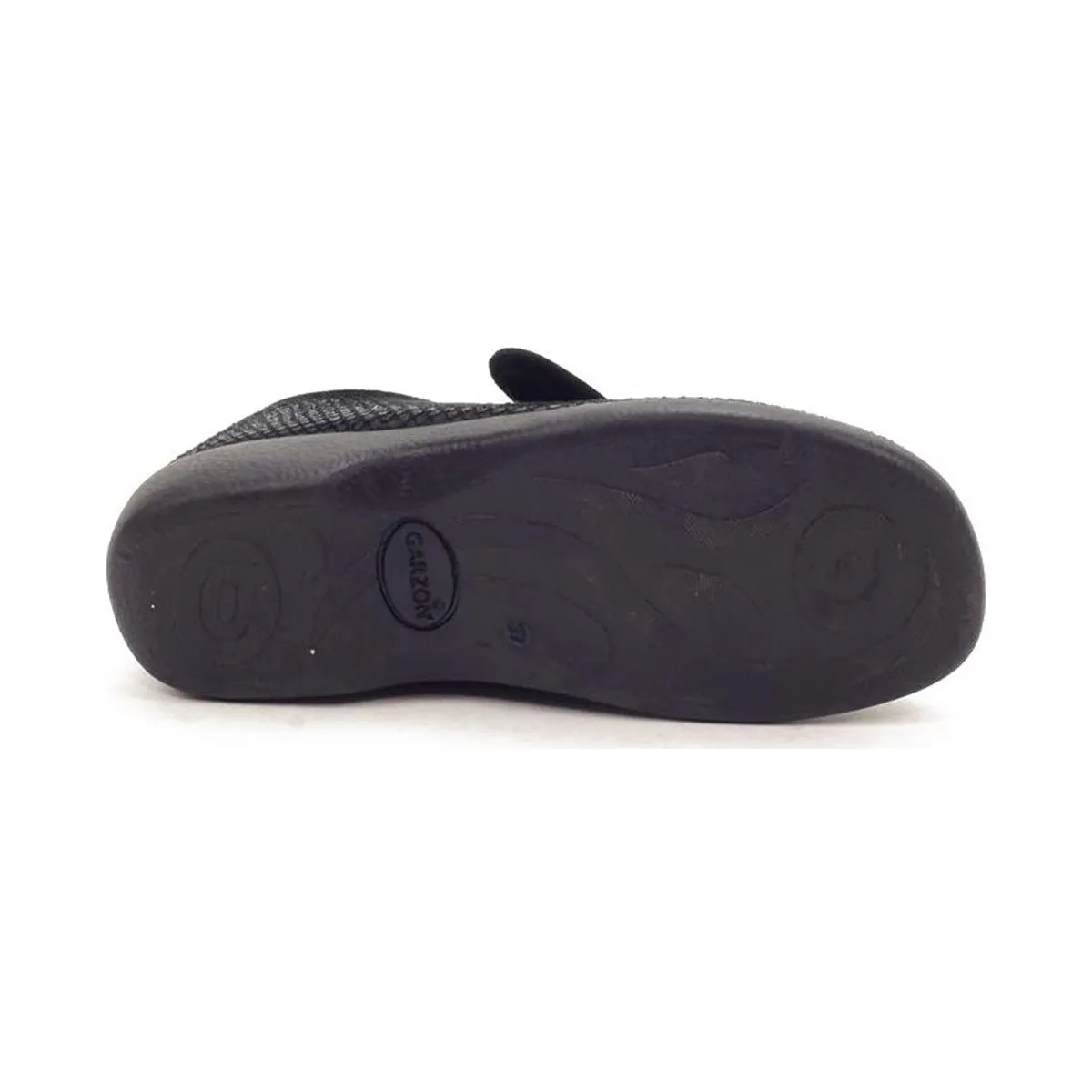 ZAPATILLA CASA  VELCRO NEGRO