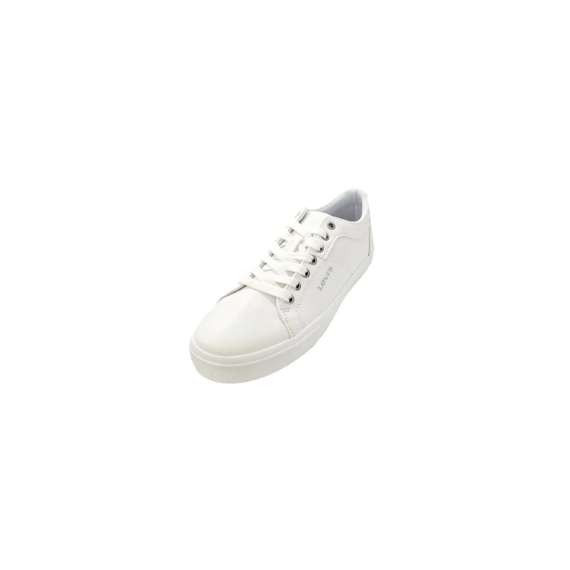 ZAPATILLA CASUAL LEVIS MUJER SUELA CASCO LOGO METALIZADO BLANCO