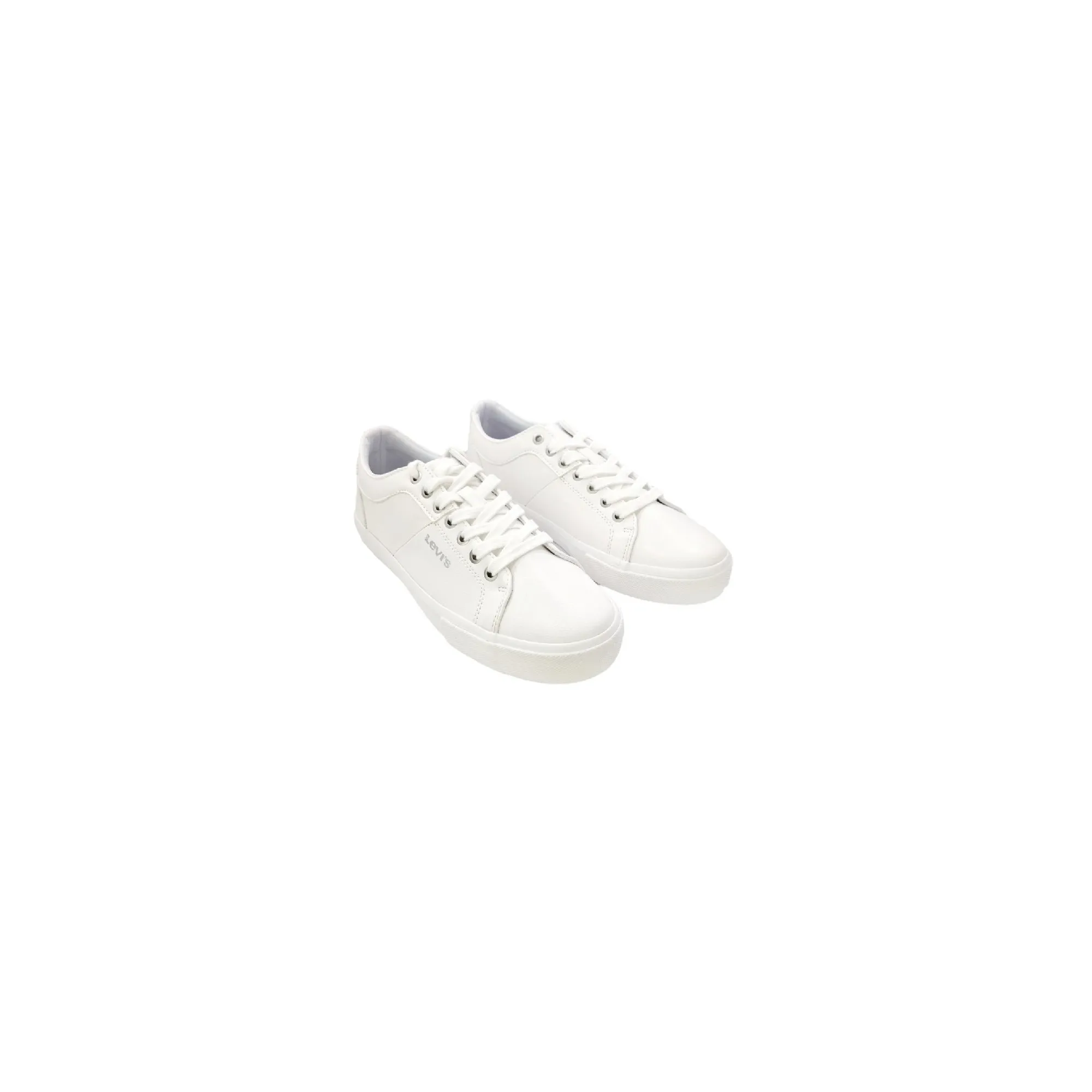 ZAPATILLA CASUAL LEVIS MUJER SUELA CASCO LOGO METALIZADO BLANCO