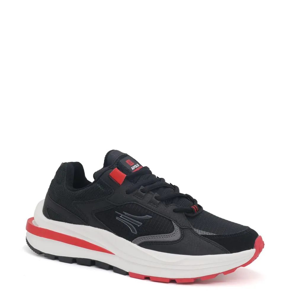 ZAPATILLAS APOLO URBANAS HOMBRE AH2195 NEGRO ROJO