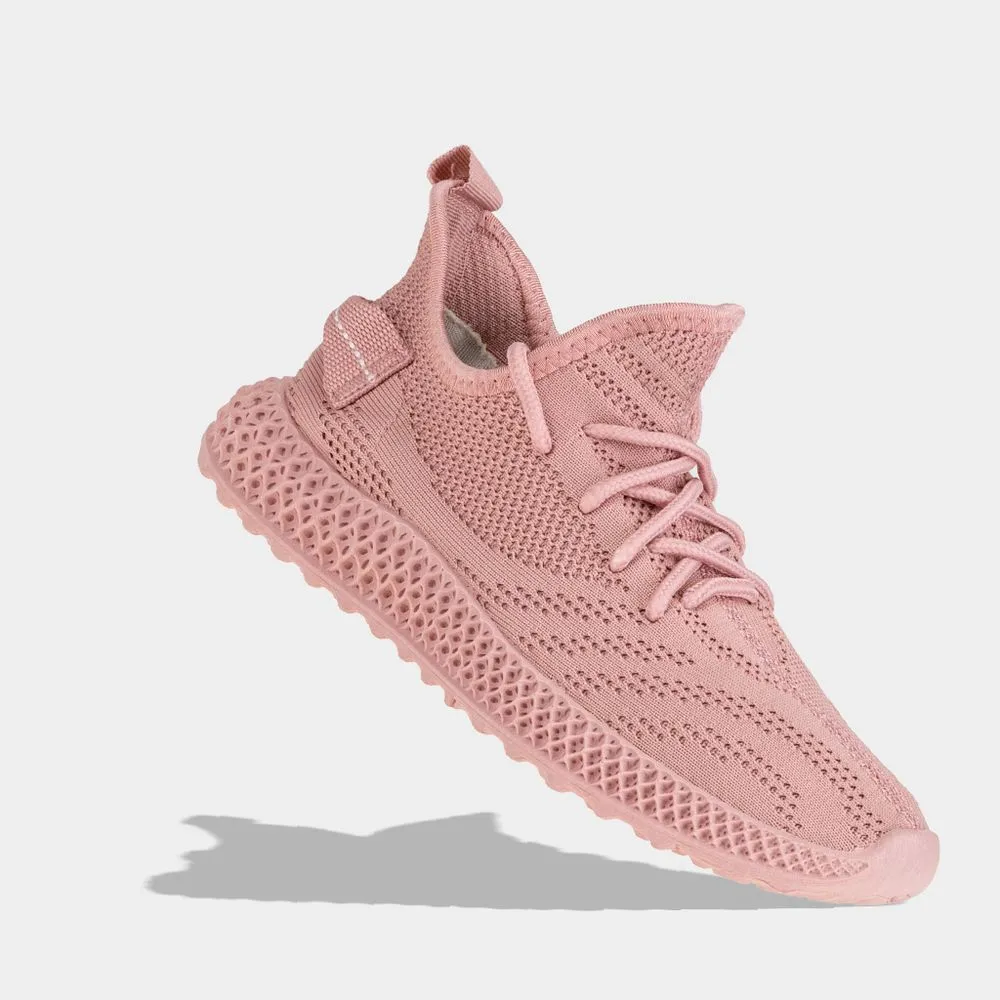 ZAPATILLAS URBANAS MUJER R18 R18QW11 KNIT COLOR ROSADO