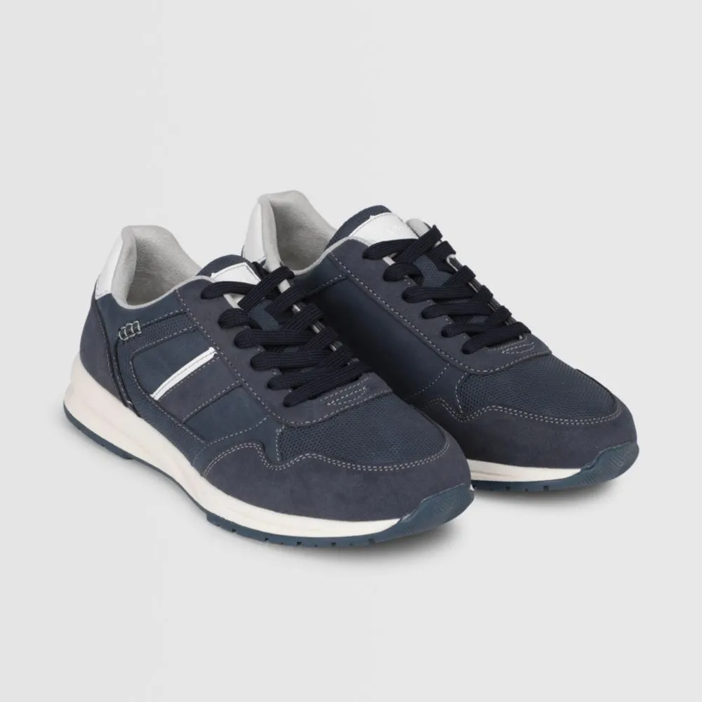 Zapatillas Urbanas Para Hombre Malabar Pu Cierre Azul