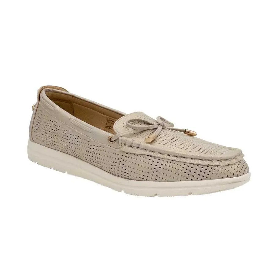 ZAPATO AMARPIES AJH23425 MOCASÍN LAZO CALADO PARA MUJER MUY CÓMODO PLATINO PLANTILLA EXTRAÍBLE ACOLCHADA 27832