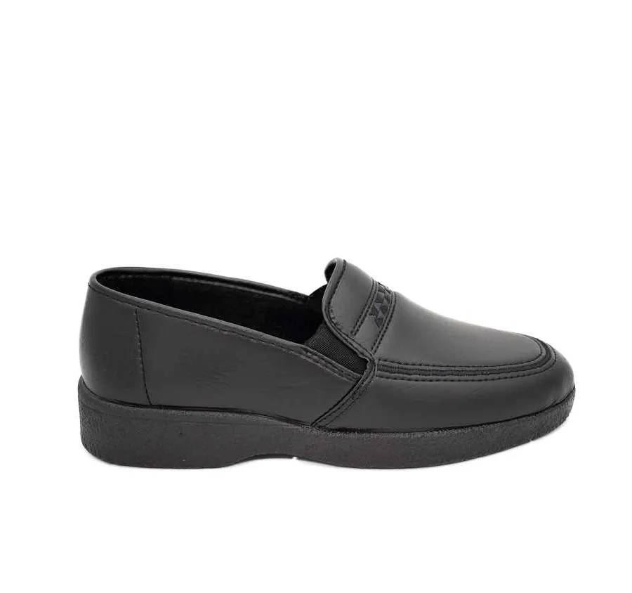 ZAPATO CANO CONFORT 217204 HOMBRE MOCASÍN CAMARERO CÓMODO COPETE ELÁSTICOS NEGRO ECONÓMICO 11445