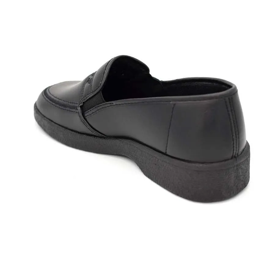 ZAPATO CANO CONFORT 217204 HOMBRE MOCASÍN CAMARERO CÓMODO COPETE ELÁSTICOS NEGRO ECONÓMICO 11445