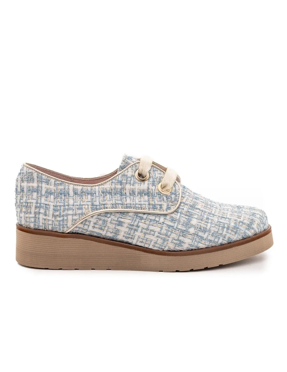ZAPATO CASUAL MUJER NIVAL NEREA 003 AZUL CELESTE