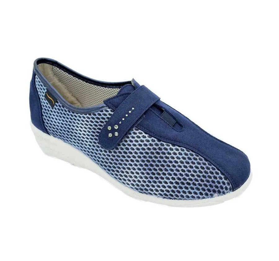 ZAPATO DOCTOR CUTILLAS 3276 VELCRO REJILLA MARINO PLANTILLA MEMORY FOAM 24429