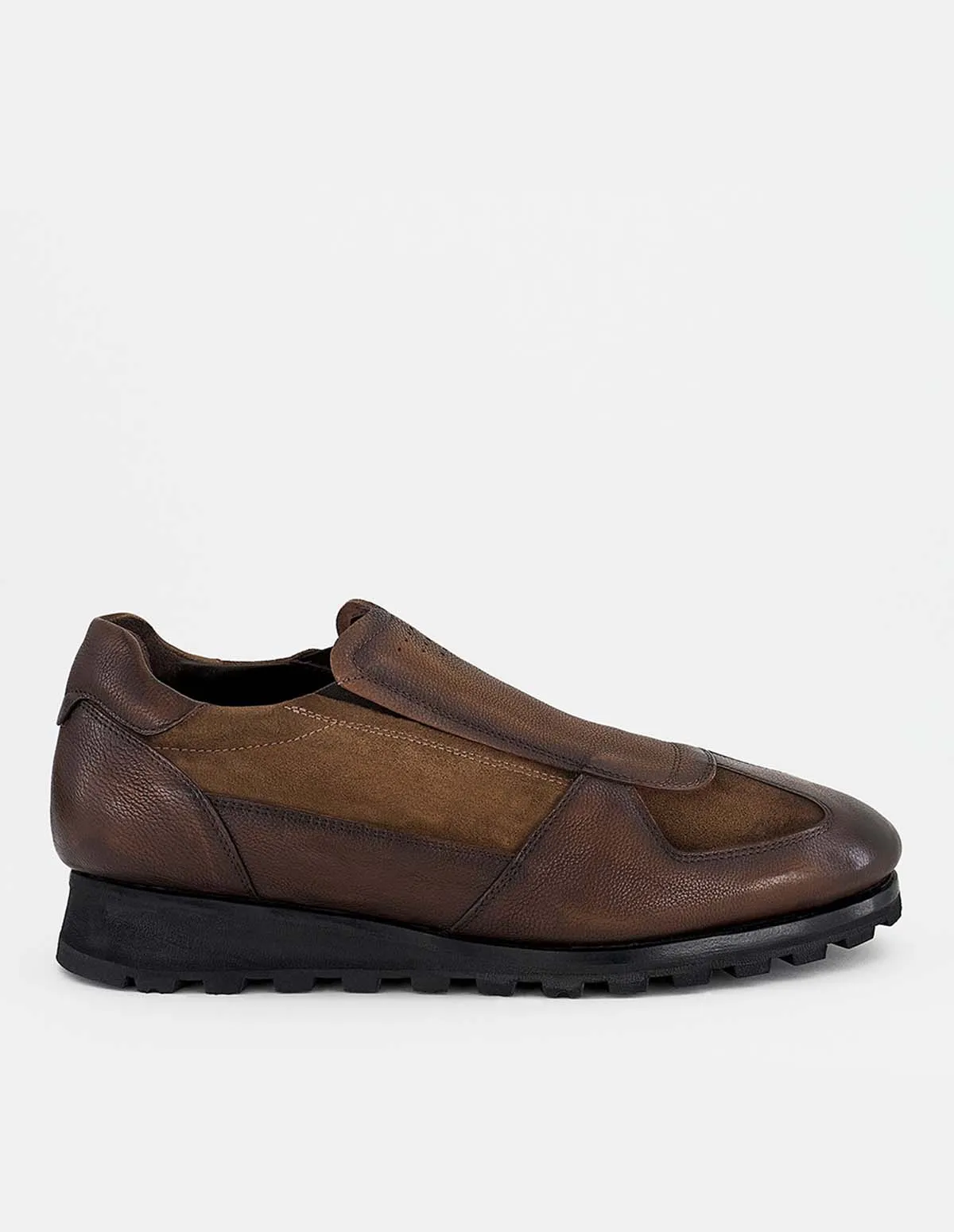 Zapato Mocasín en Contraste de Materiales Extra Cómodo