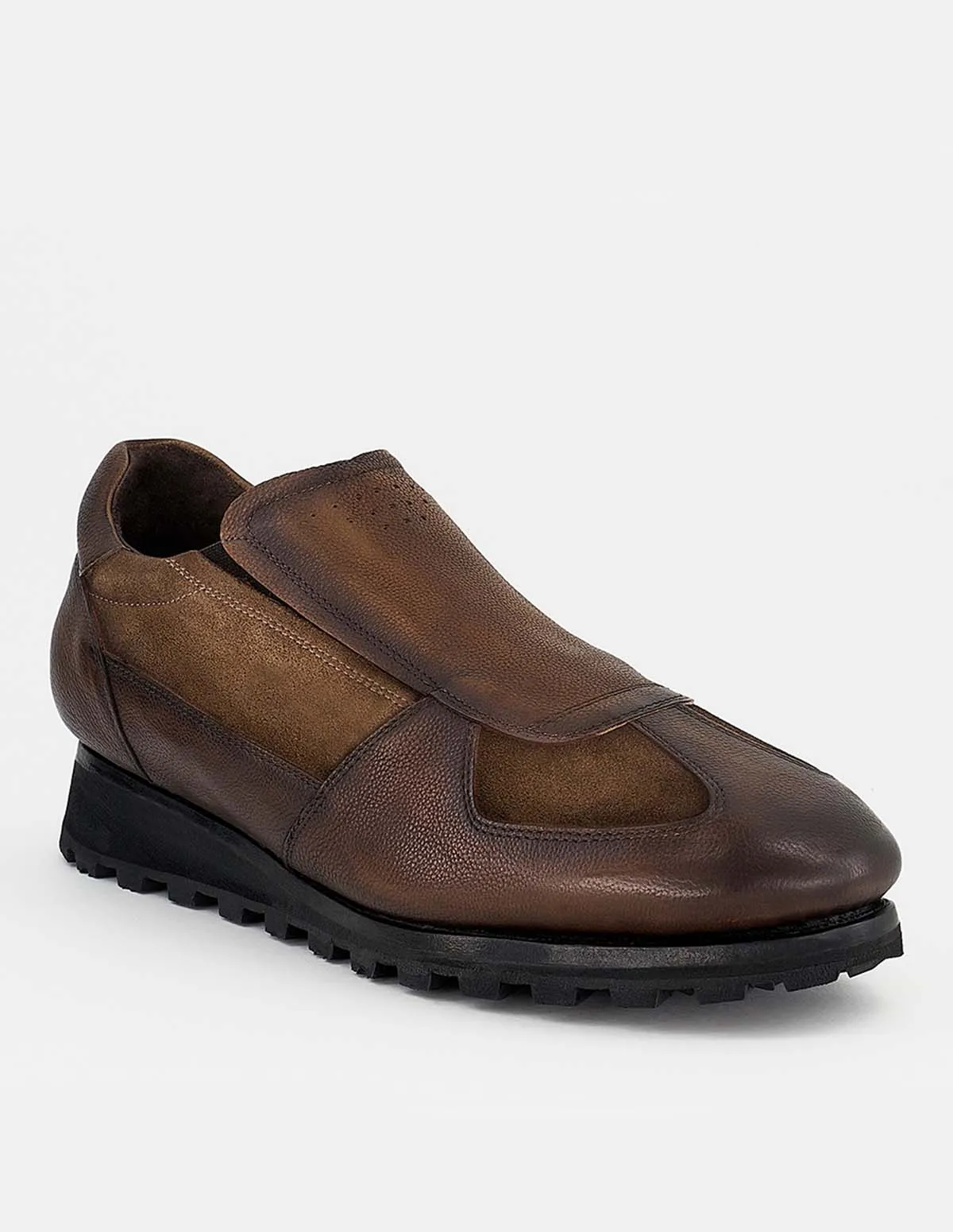 Zapato Mocasín en Contraste de Materiales Extra Cómodo