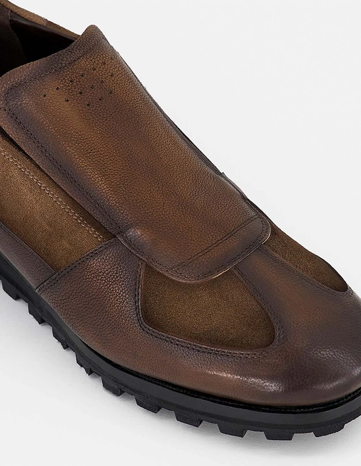 Zapato Mocasín en Contraste de Materiales Extra Cómodo