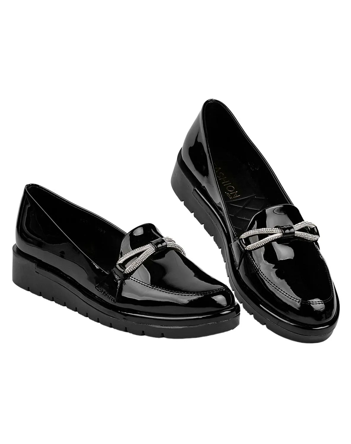 Zapato Mujer Mocasín Vestir Cua Negro Stfashion 09003703
