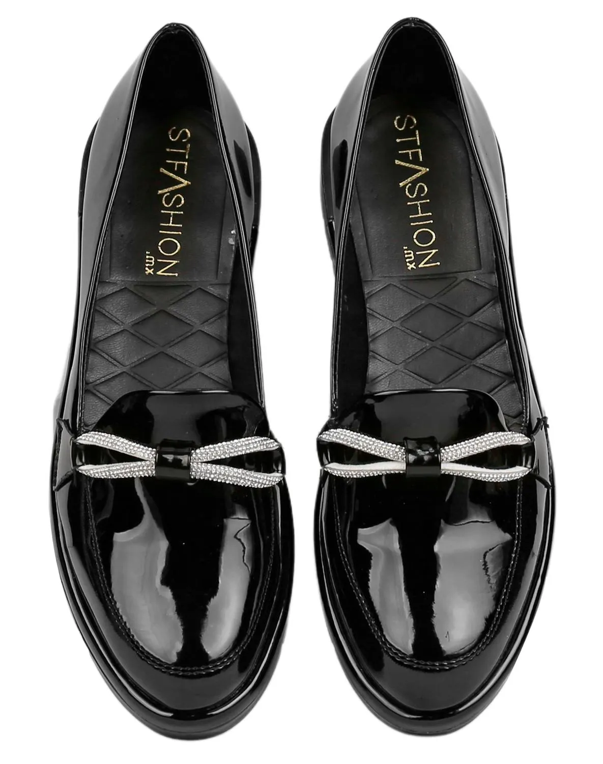Zapato Mujer Mocasín Vestir Cua Negro Stfashion 09003703