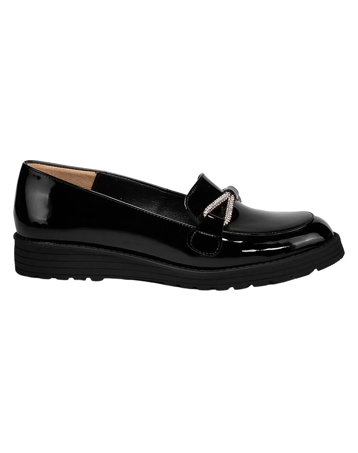 Zapato Mujer Mocasín Vestir Piso Negro Stfashion 20303900