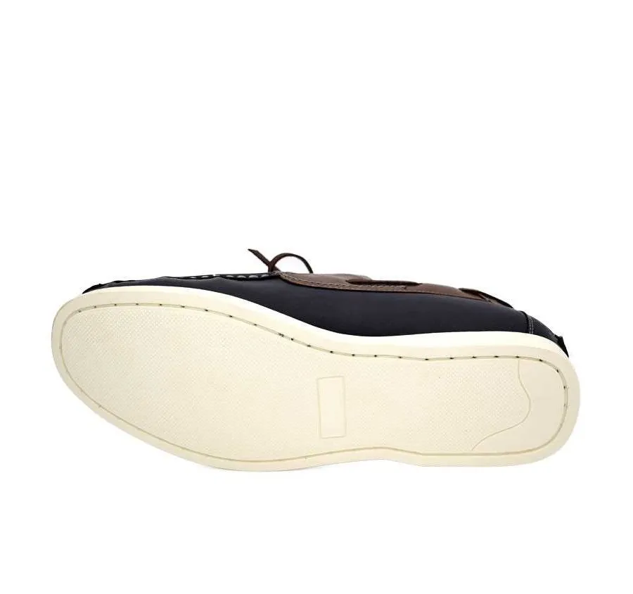 ZAPATO SPORT MOCASÍN DE HOMBRE NÁUTICO MARINO COMBINADO MARRÓN