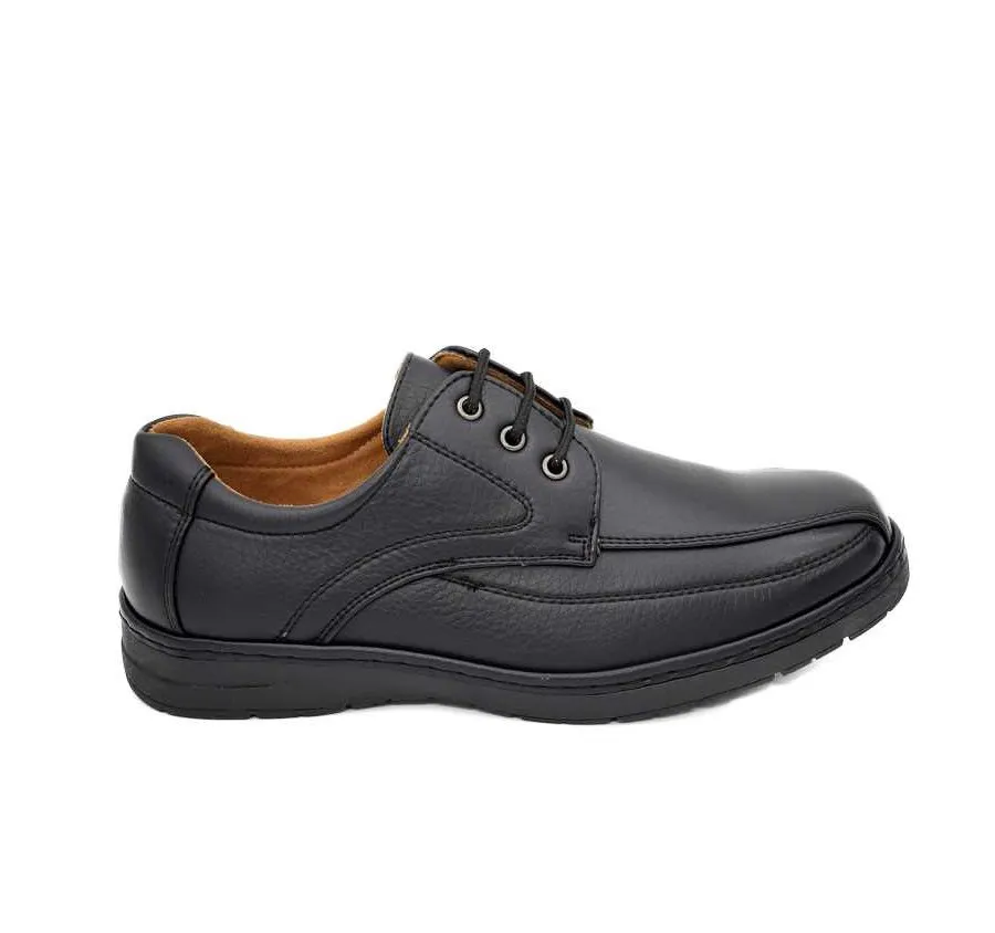 ZAPATO URBAN LIKE DE HOMBRE BARATO MOCASÍN BLUCHER PESPUNTES NEGRO 22022