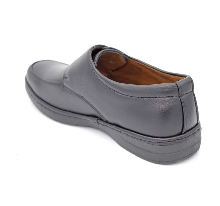 ZAPATO URBAN LIKE DE HOMBRE BARATO Y CÓMODO MOCASÍN BLUCHER VELCRO NEGRO 22023