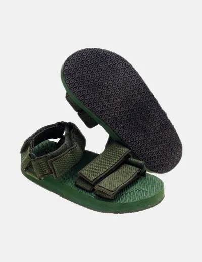 Zara Chancla verde velcro